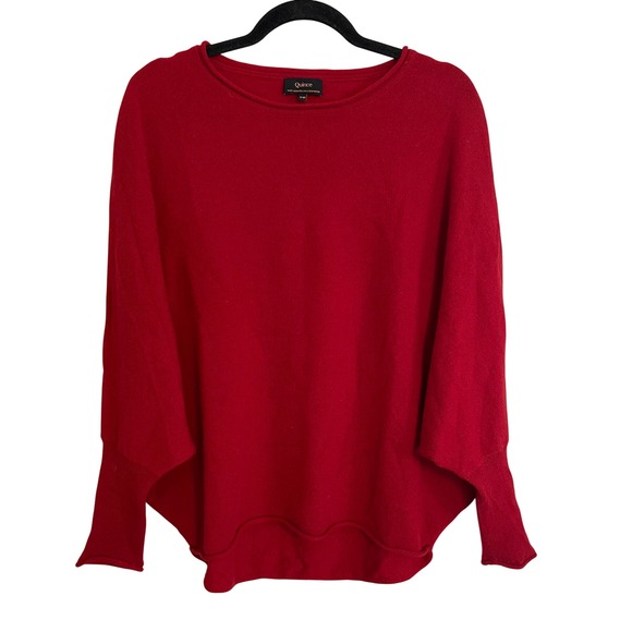 Quince Sweaters - Quince Mongolian Cashmere Batwing Sweater Varsity Red S/M LB128012-STIEC01
